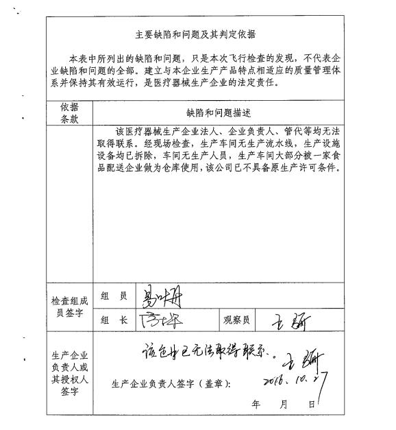 湖南省食药监局公布12家医疗器械生产企业飞行检查情况(图18)
