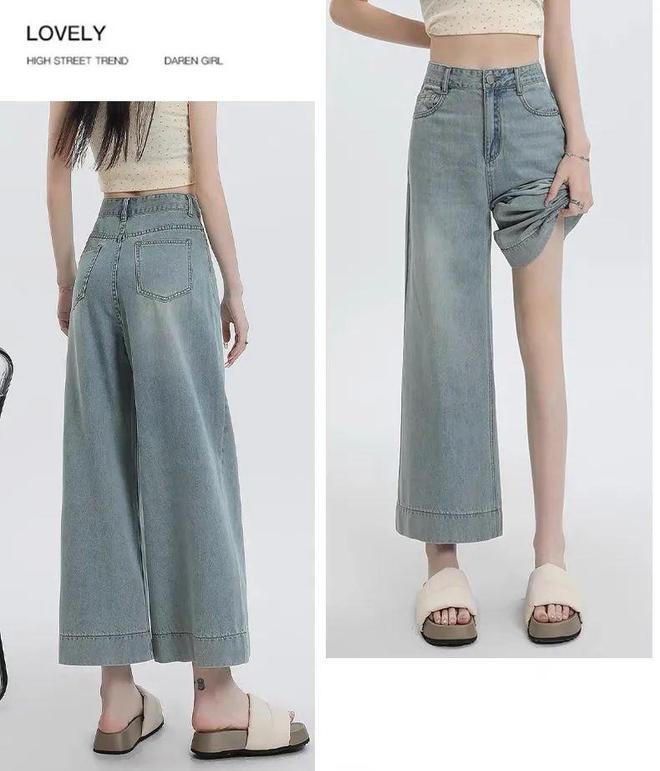 刘亦菲海外鲨疯了!印花T恤+牛仔阔腿裤都能穿得这么撩人!(图39)